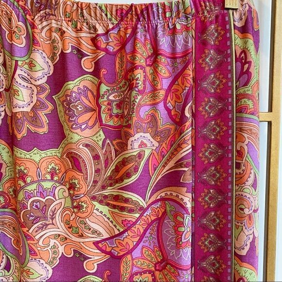 Coldwater Creek Paisley Faux Wrap Maxi Long Skirt - Picture 2 of 7